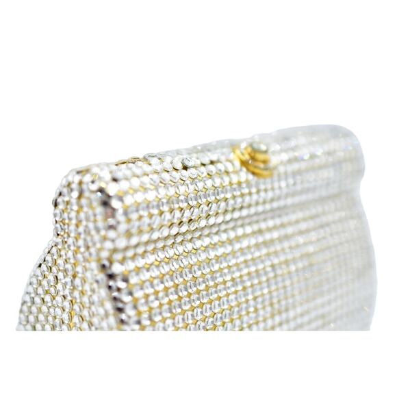Rachel & Co Vintage Clutch Rhinestone Crystal Gold Tone Glittering Sparkle Bag - Picture 7 of 11